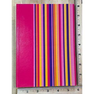 Striped Pink Hardcover Lined Journal Notebook Diary 80 Pages 5.75"W x 8"H NOS